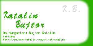 katalin bujtor business card